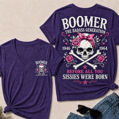 The Badass Generation V-Neck Tee – Before All You Sissies Were Born