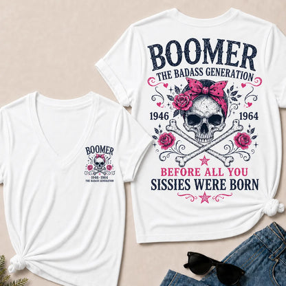 The Badass Generation V-Neck Tee – Before All You Sissies Were Born